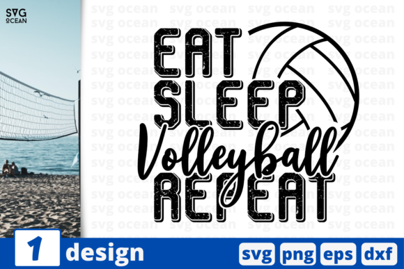 Eat Sleep Volleyball Repeat Design Review